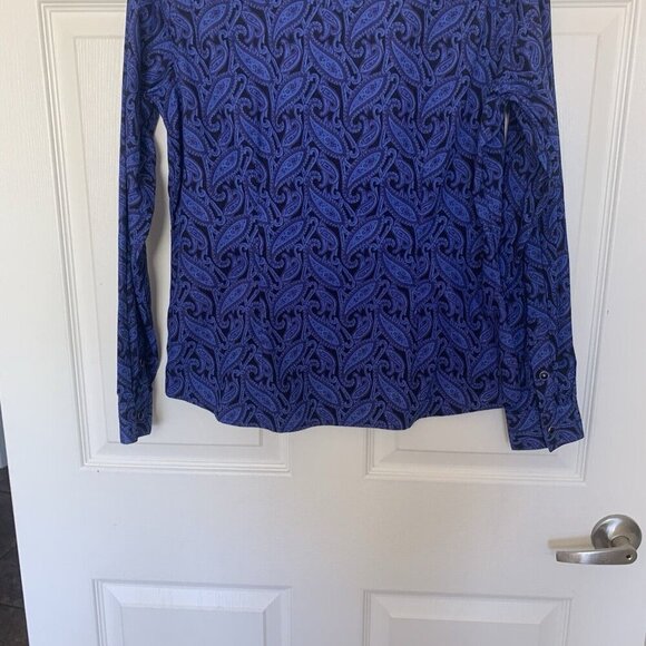 Panhandle Rough Stock Men's Medium Slim Pasiley Long Sleeve Snap Shirt - Picture 7 of 10